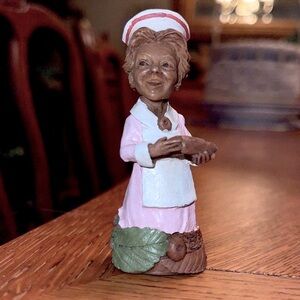 CHARMERS MINI GNOME - TLC by Tom Clark Resin Nurse Figure #10022 mini Charmer 3”